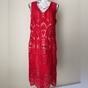 NWT BARDOT Red lace cocktail dress! Size 10/L